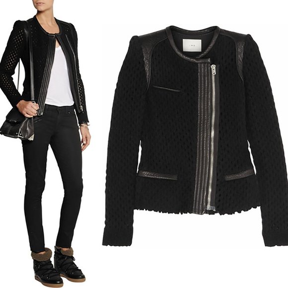 NEW Iro lina knit wool-blend jacket size 38